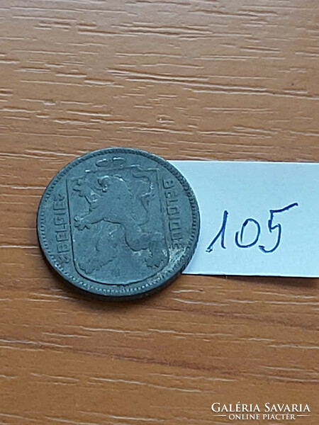 Belgium belgie - belgique 1 franc 1942 ww ii, zinc, iii. King Leopold 105