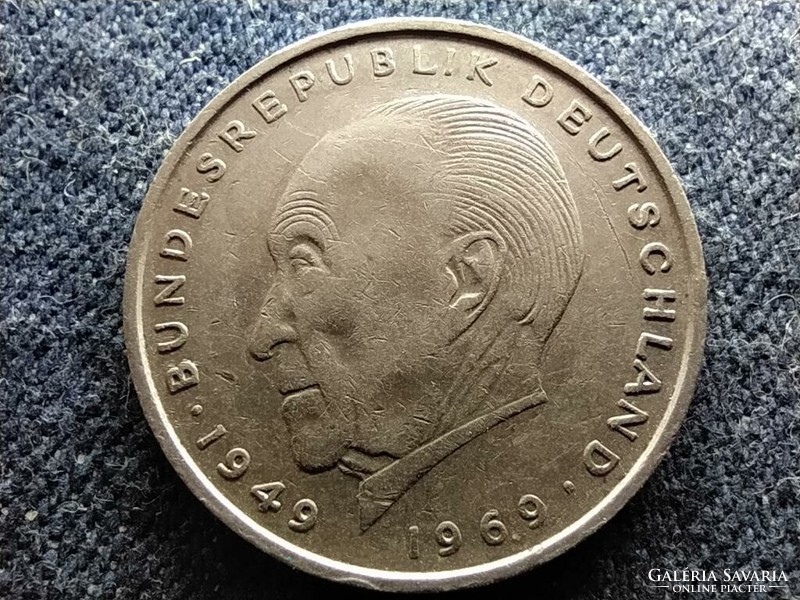 Németország 20 éves az NSZK Konrad Adenauer 2 Márka 1969 D  (id81093)