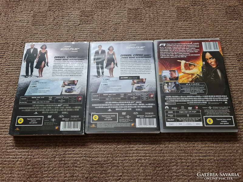 007 James Bond - Quantum csendje, G.I. Joe - A kobra árnyéka DVD filmek