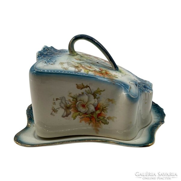 English faience butter dish m01311