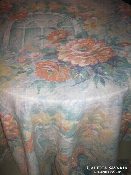 Beautiful vintage style floral window warm flannel duvet cover