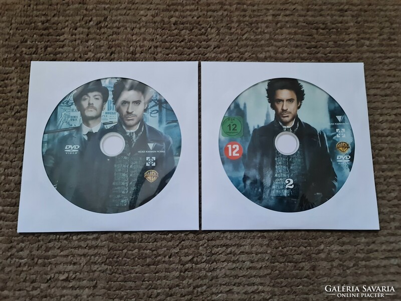 Sherlock Holmes 1-2 3DVD, 1. rész 2 lemeze papírtokban magyar kiadás