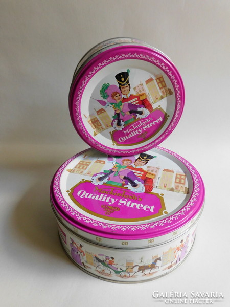 Vintagemackintosh's quality street lithographed metal boxes 70s