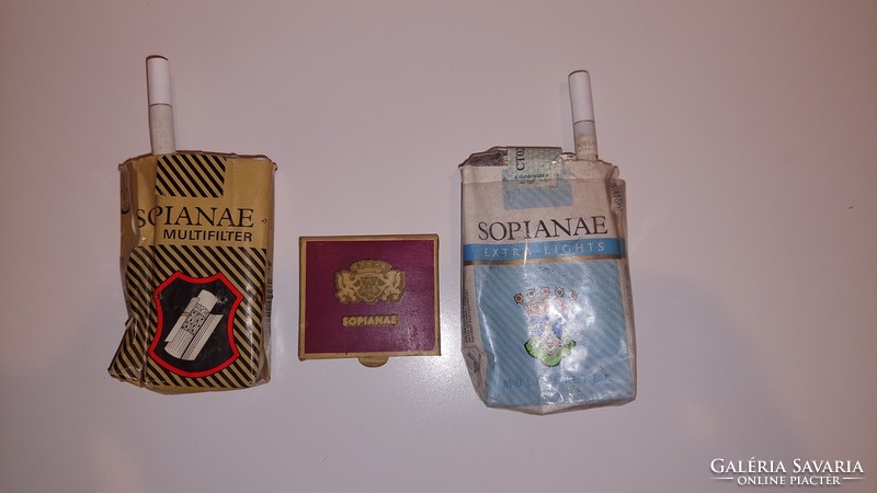 Retro sopianae cigarette pack with matches