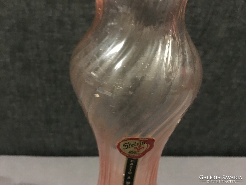 Stelvia glass vase with ruffled edges! Made in Italy!!! 23 cm!!