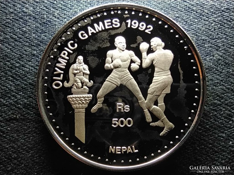 Nepal 1992 Annual Summer Olympics Barcelona .925 Silver 500 Rupees 1992 pp (id66324)