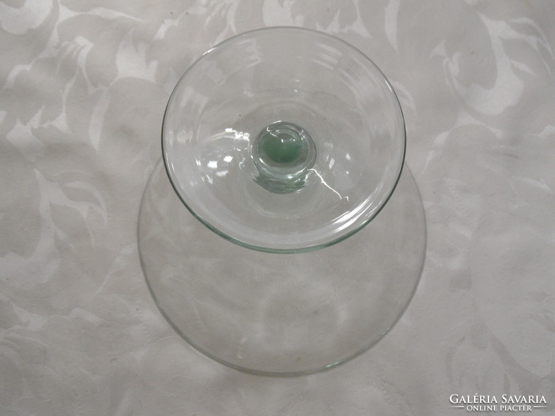 Modern green stemmed glass goblet, offering, centerpiece