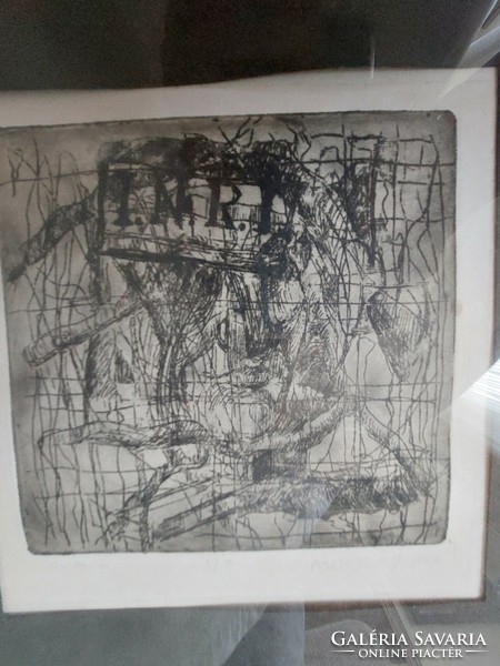 Zsolt Asztalos (1974 matésalka - ) pencil drawing in a frame, under glass in a passe-partout