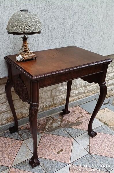 Antique board table, desk, card chess table, statue holder pedestal, flower holder home-office