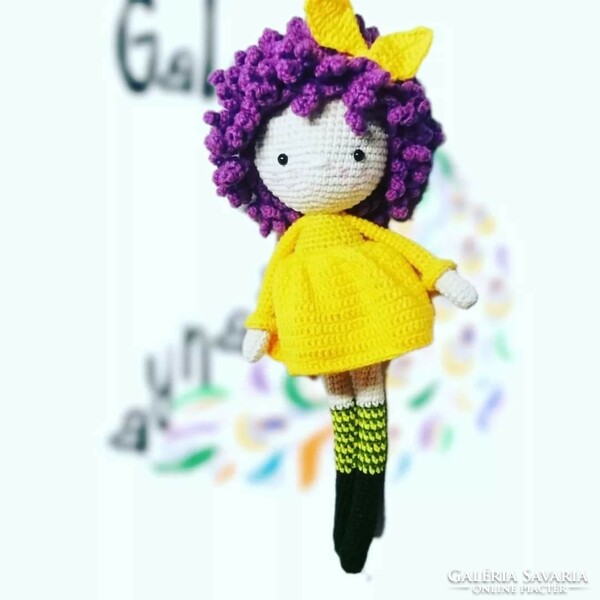 Lavender lily - crocheted amigurumi doll