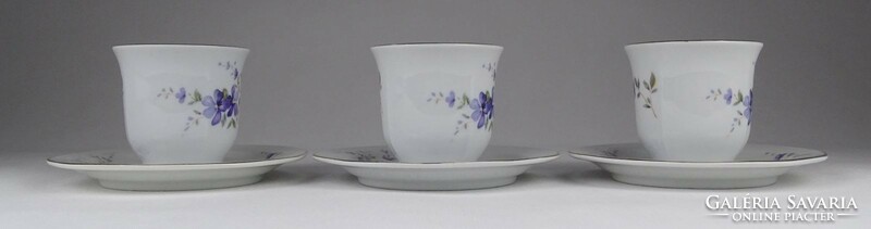 1P336 Régi kínai Liling porcelán kávéscsésze készlet 3 darab