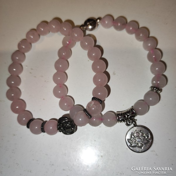 New rose quartz rubber bracelets in one