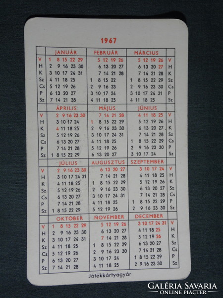 Card calendar, Pécs state department store, erotic female model, 1967, (2)