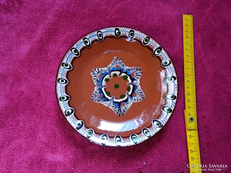 Bolgár népművészeti fali dísz tányér