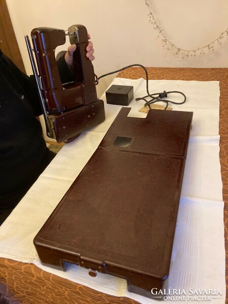 75-year-old Freia electric table sewing machine