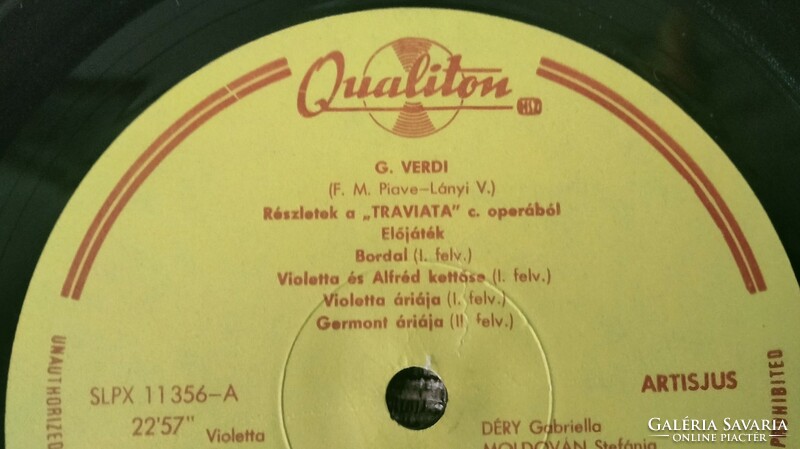 Verdi Traviata - hanglemez