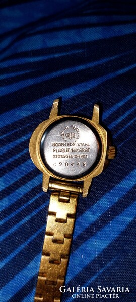 Glashütte gold-plated, numbered women's wristwatch