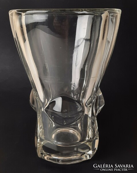 Vladislav urban vintage large Czech glass vase, 1960s