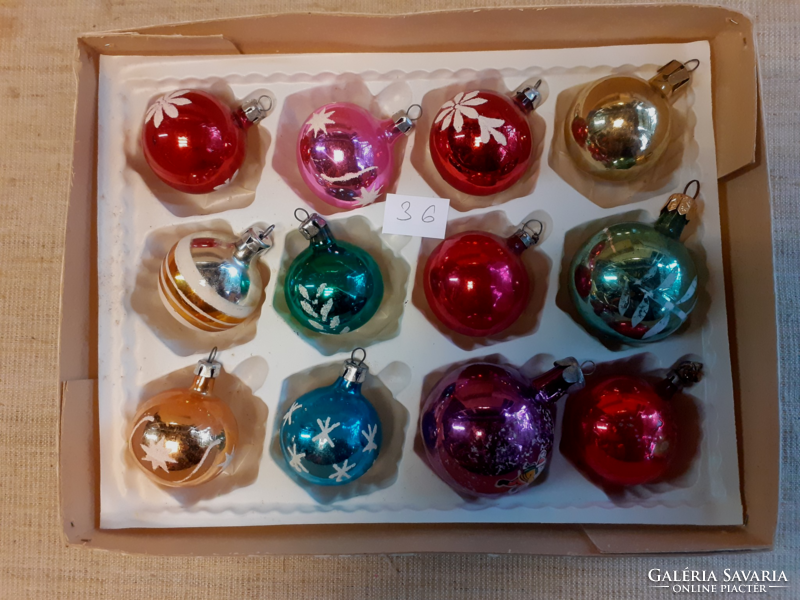 Old glass Christmas tree decoration. (36)
