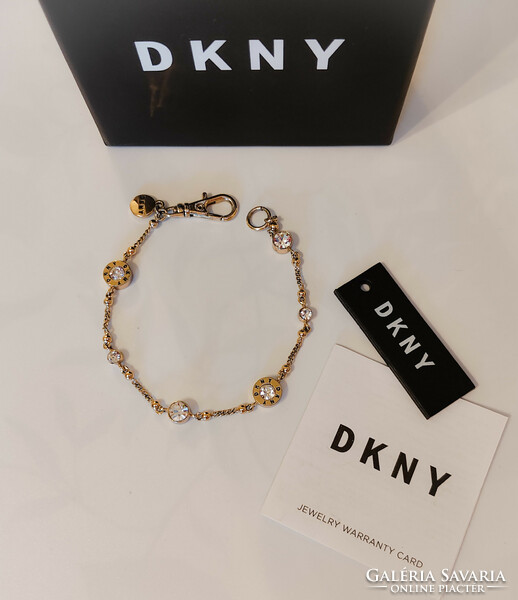 Eredeti DKNY női nemesacél karkötő, arany színű