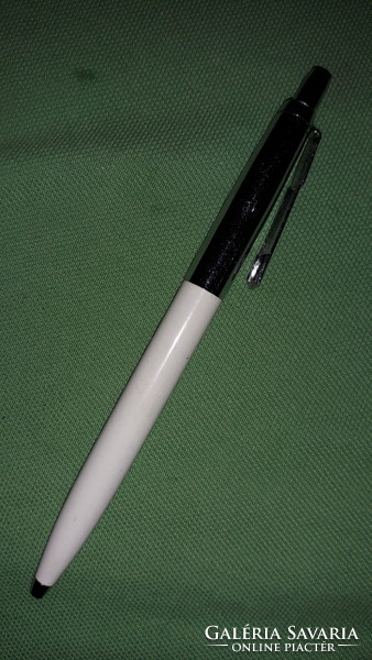 Retro pevdi - pax white-silver, plastic-metal cover ballpoint pen as shown in the pictures