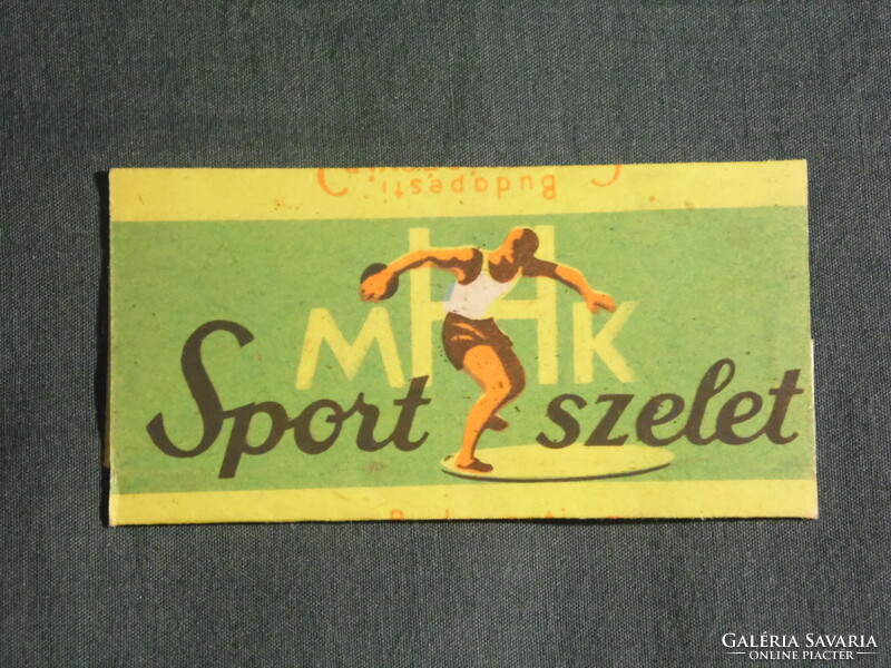 Csokoládé címke,Budapest csokoládégyár, MHK Sport szelet