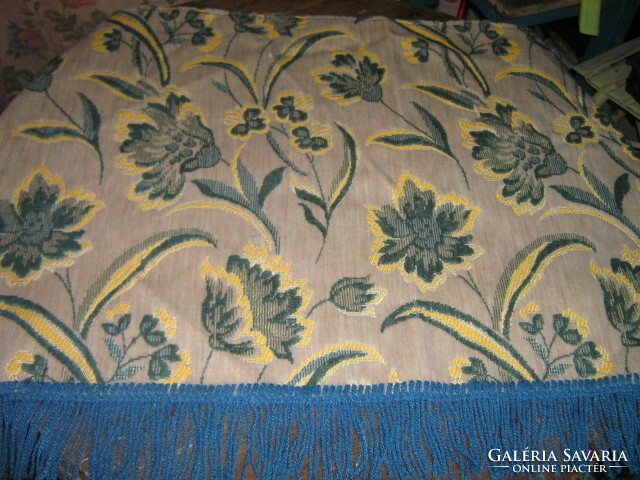 Beautiful vintage fringed mokett wall protector / rug pair