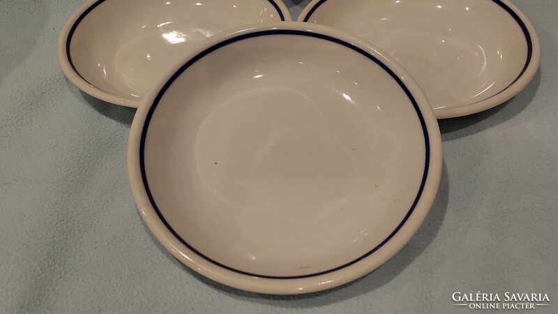 5 Zsolnay porcelain blue striped plates