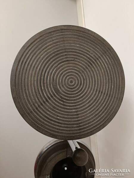 Antique art deco bauhaus chrome-plated smoking ashtray with vinyl ashtray 260 8054