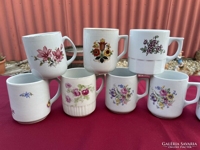 Beautiful porcelain mugs mug floral Zsolnay nostalgia village peasant decoration collectors