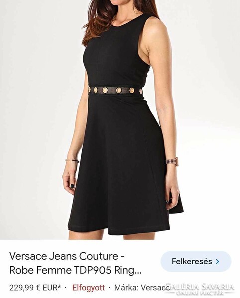 Eredeti Versace fekete mini ruha S- es sorszamozott