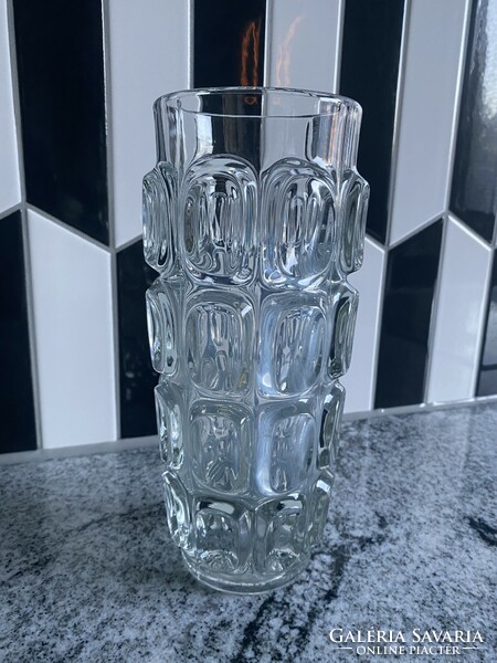 Retro cseh üveg váza (Frantisek Vízner)