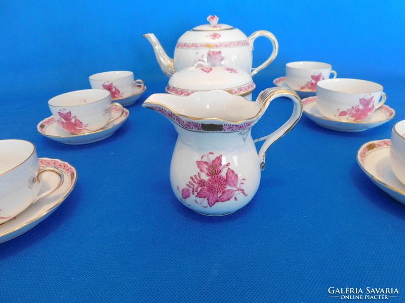 Herend Apponyi pur-pur pattern 6-piece tea set