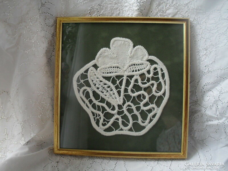 Lace flower in a sophisticated frame