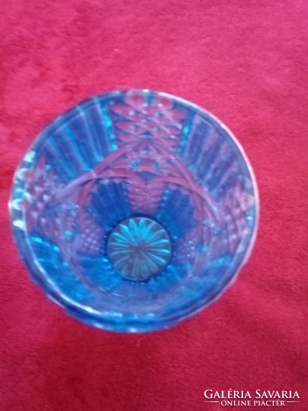 Art deco blue glass vase
