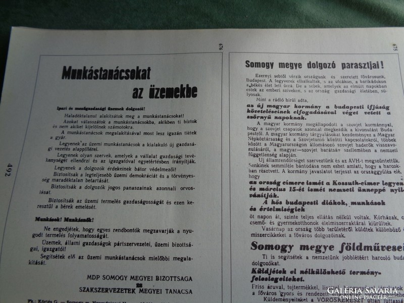 1956 plakátjai és röplapjai kiadási év 1991