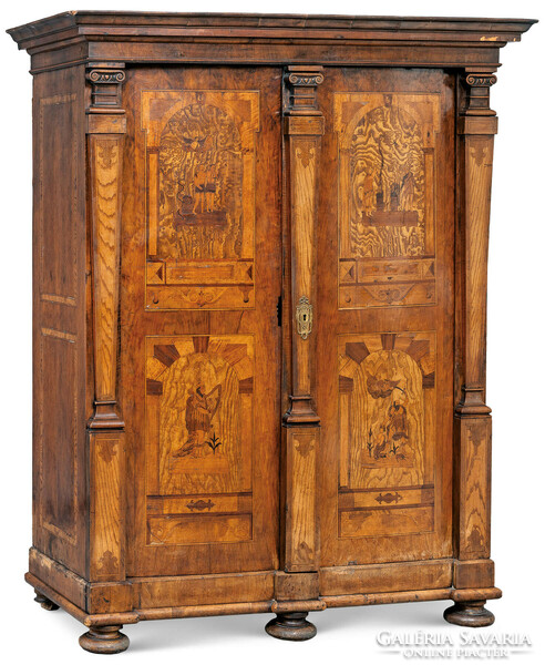 Two-door wardrobe, so-called Pilaster cabinet