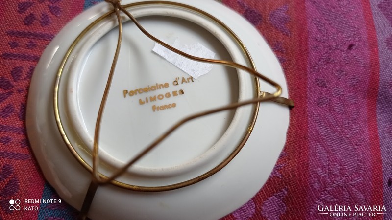 Régi Limoges porcelán mini tányér, kis dísztányér
