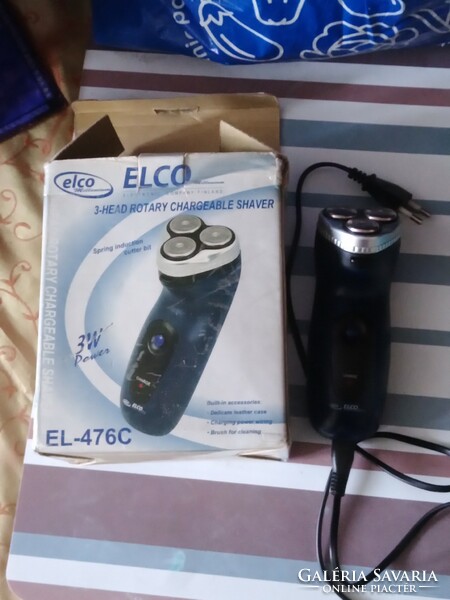 Elco el-476c shaver battery rechargeable 10000ft free postage including cable and box