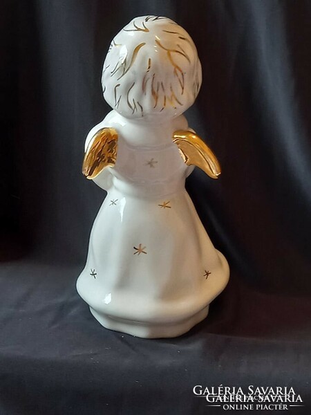 Christmas ornament porcelain angel figure candlestick 18cm with gift ornament (marked)