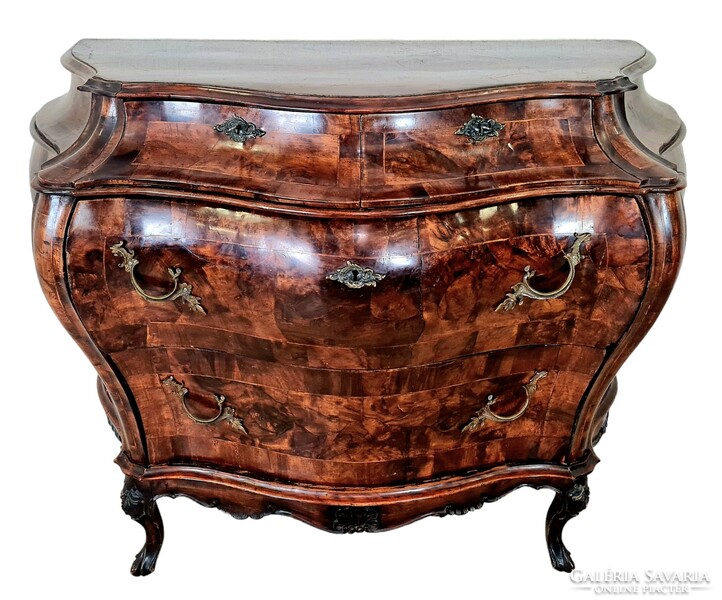 A766 antique Venetian baroque chest of drawers