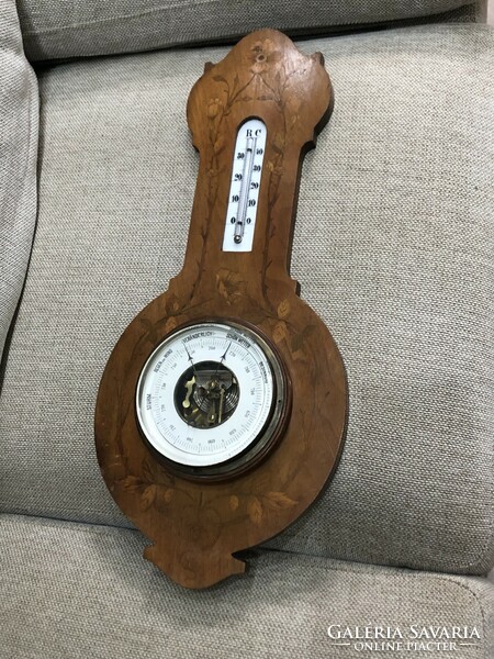Antique barometer tus. With marquetry