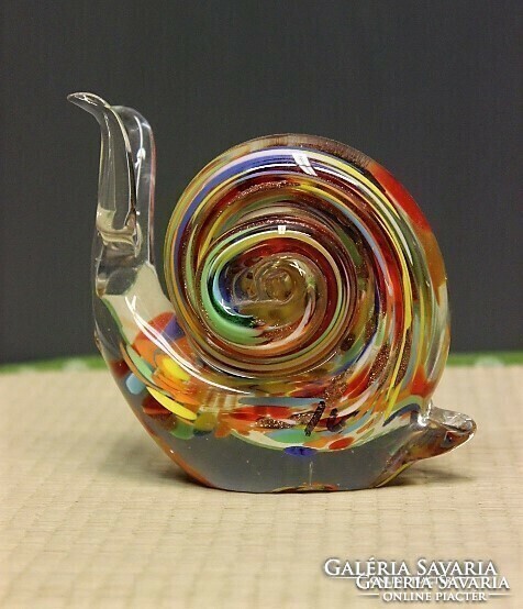 Snail sculpture made of glass