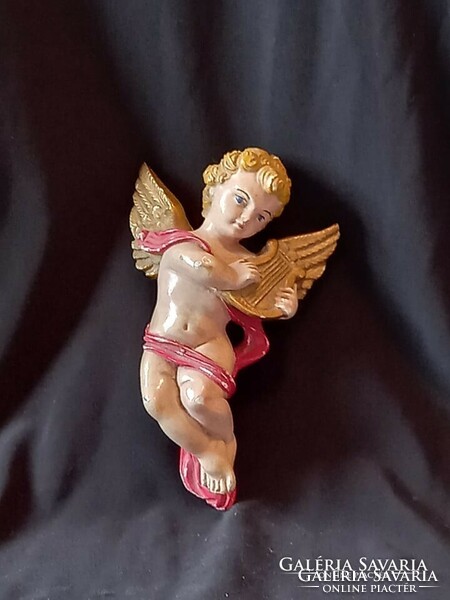 Antik Karácsonyi dísz angyalka figura 11cm (az anyagát nem tudom, talán jászol dísz lehetett)