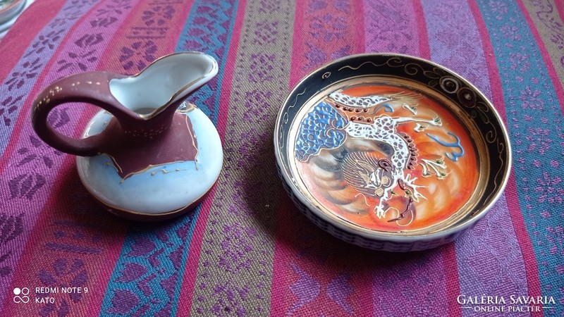 Japanese mini porcelain oriental mini spout and plate