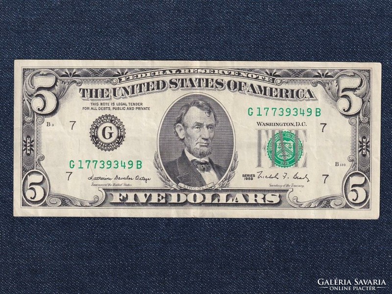 Federal Republic of USA (1776-) $5 1988g (id81173)