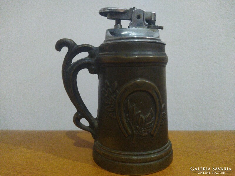 Table lighter. Copper. Horse and horseshoe motif