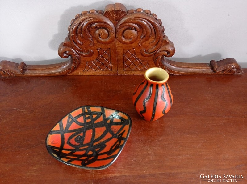 Retro pond head ceramic fish bowl and mini vase