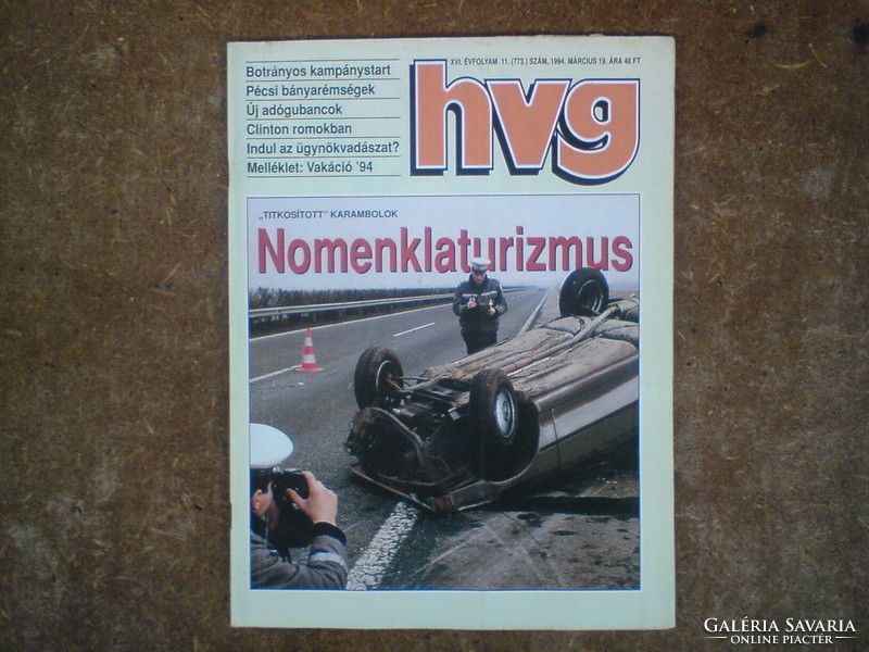 Régi újság - HVG Gazdasági, politikai magazin 1994.március 19. és 1994. március 26.
