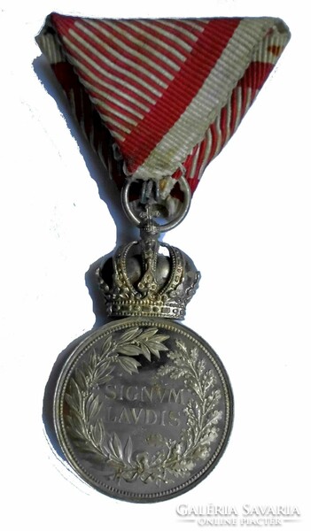 Antik Ferenc József SIGNUM LAUDIS ezüst monarchiás kitüntetés